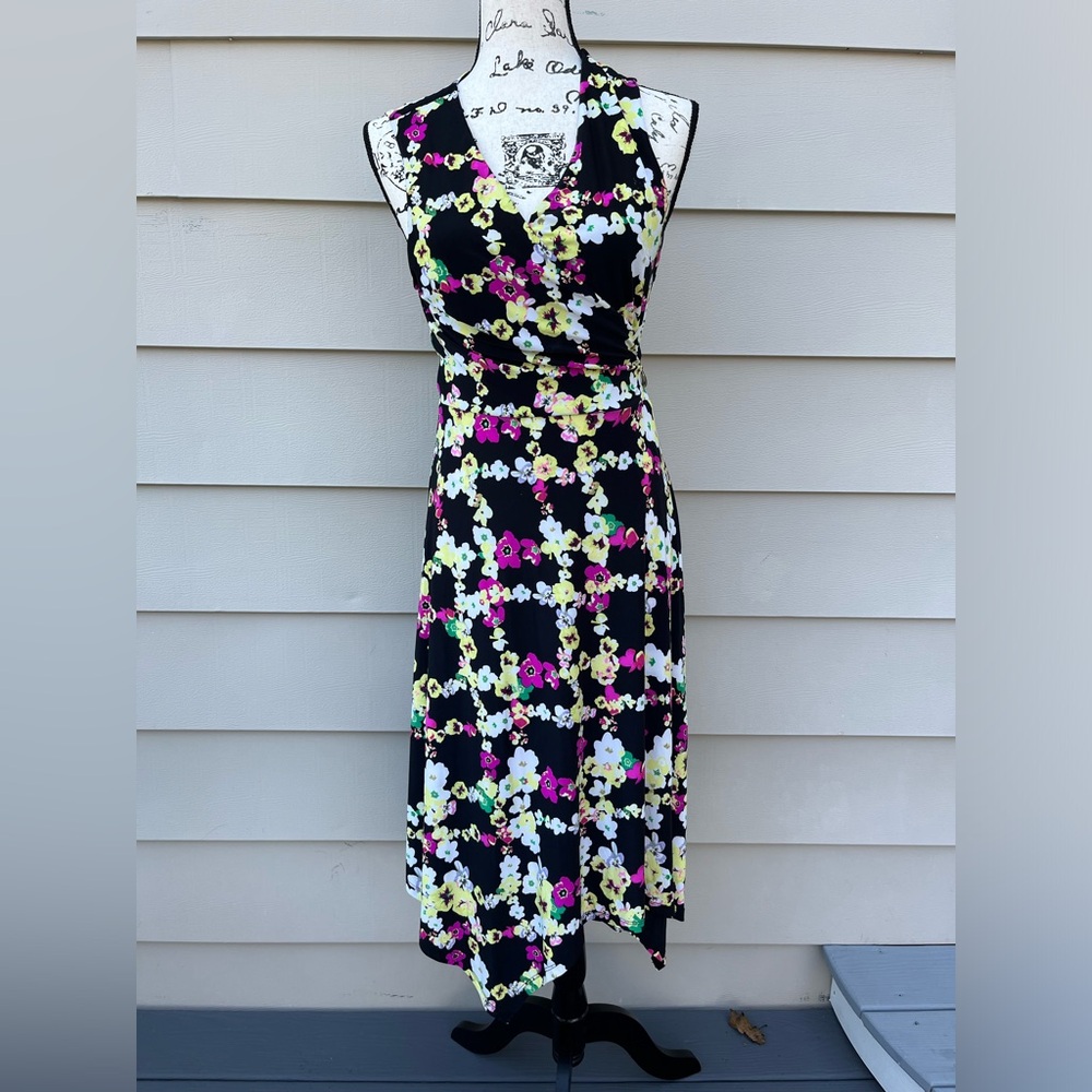 I.N.C Wrap Dress Sz Medium Floral Pattern Midi